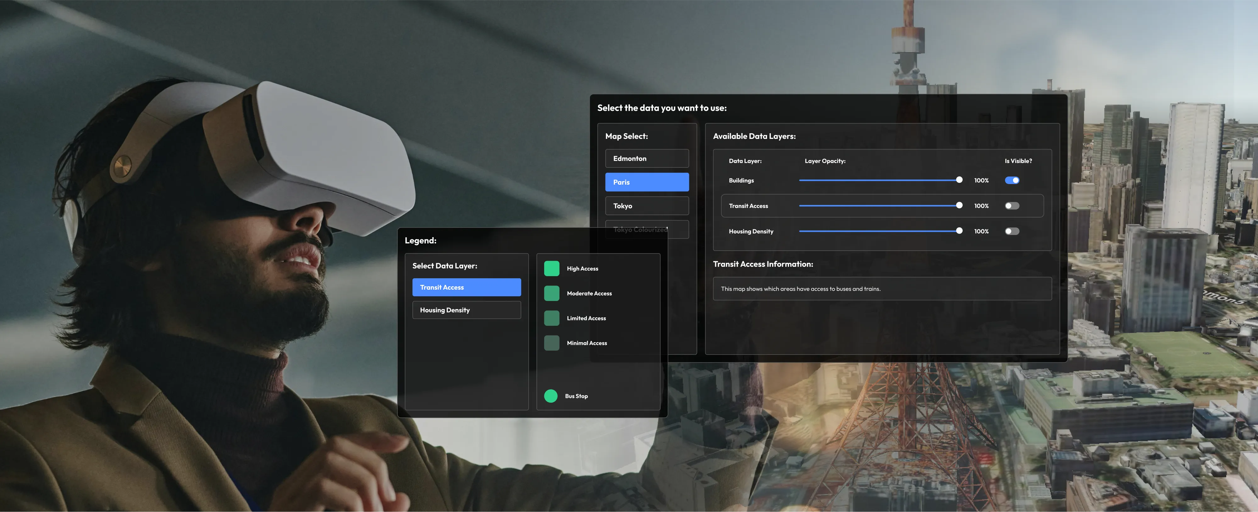 Screenshot preview of Immersive VR for Geospatial Visualization,  A Spatial Data Explorer for Meta Quest